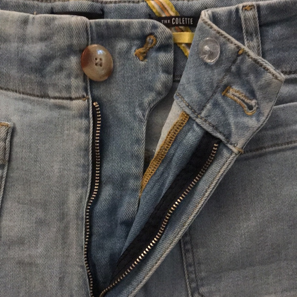 Maeve by Anthropologie Collette Light Wash Blue Denim Patch Pocket Jeans 30 - Picture 8 of 17
